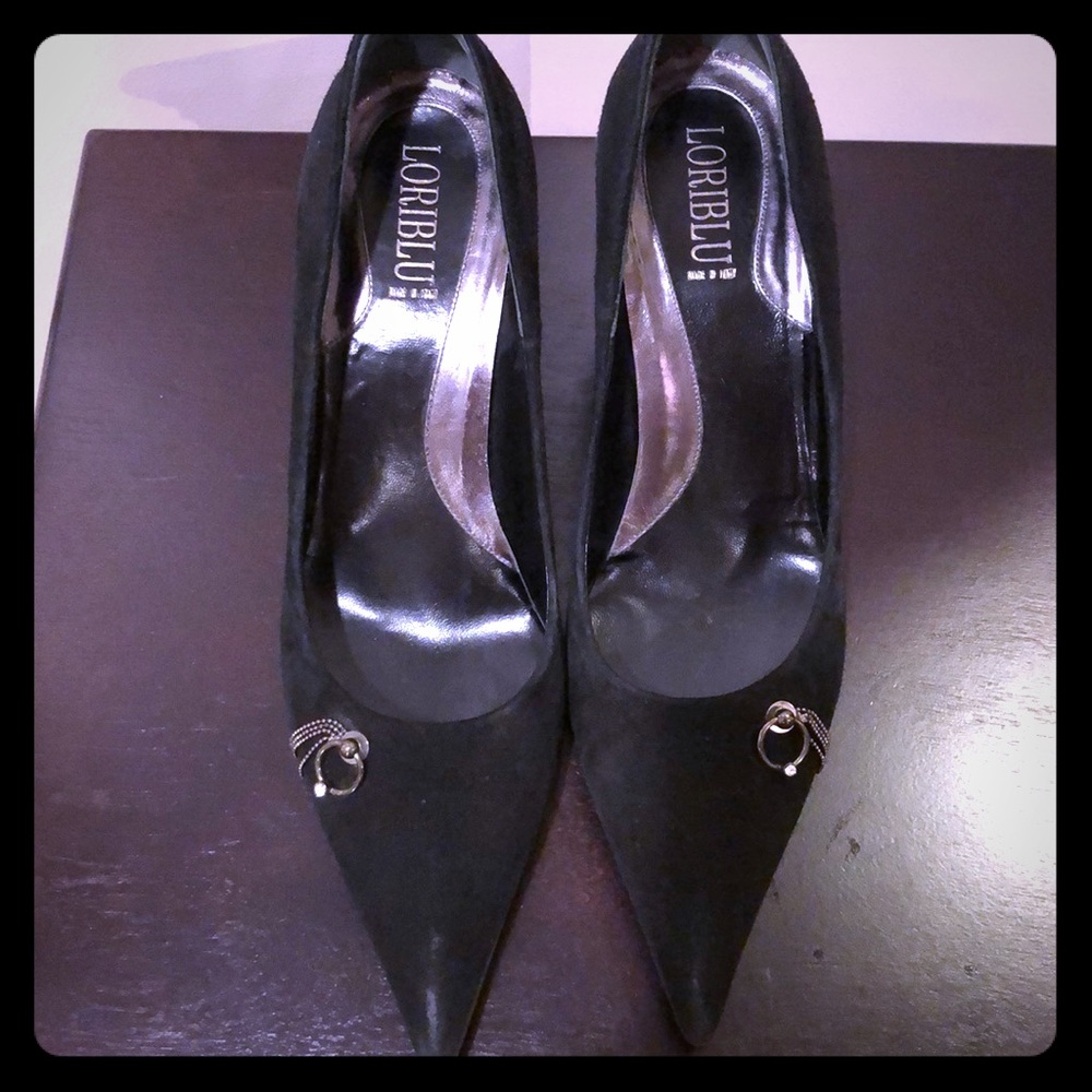 Loriblu Black suede pumps. Size 39.